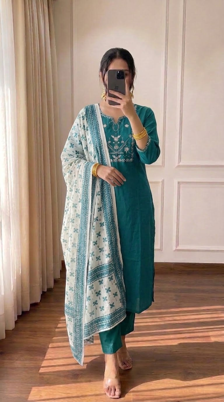 Emerald Serenity 3-Piece Suit Set 💚
