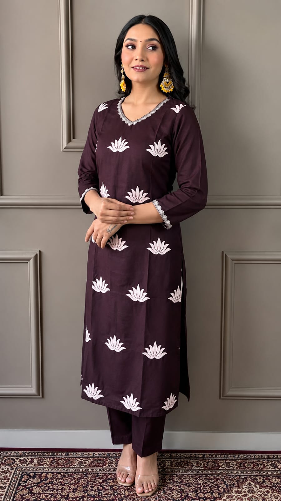 Midnight Lotus 3-Piece Suit Set