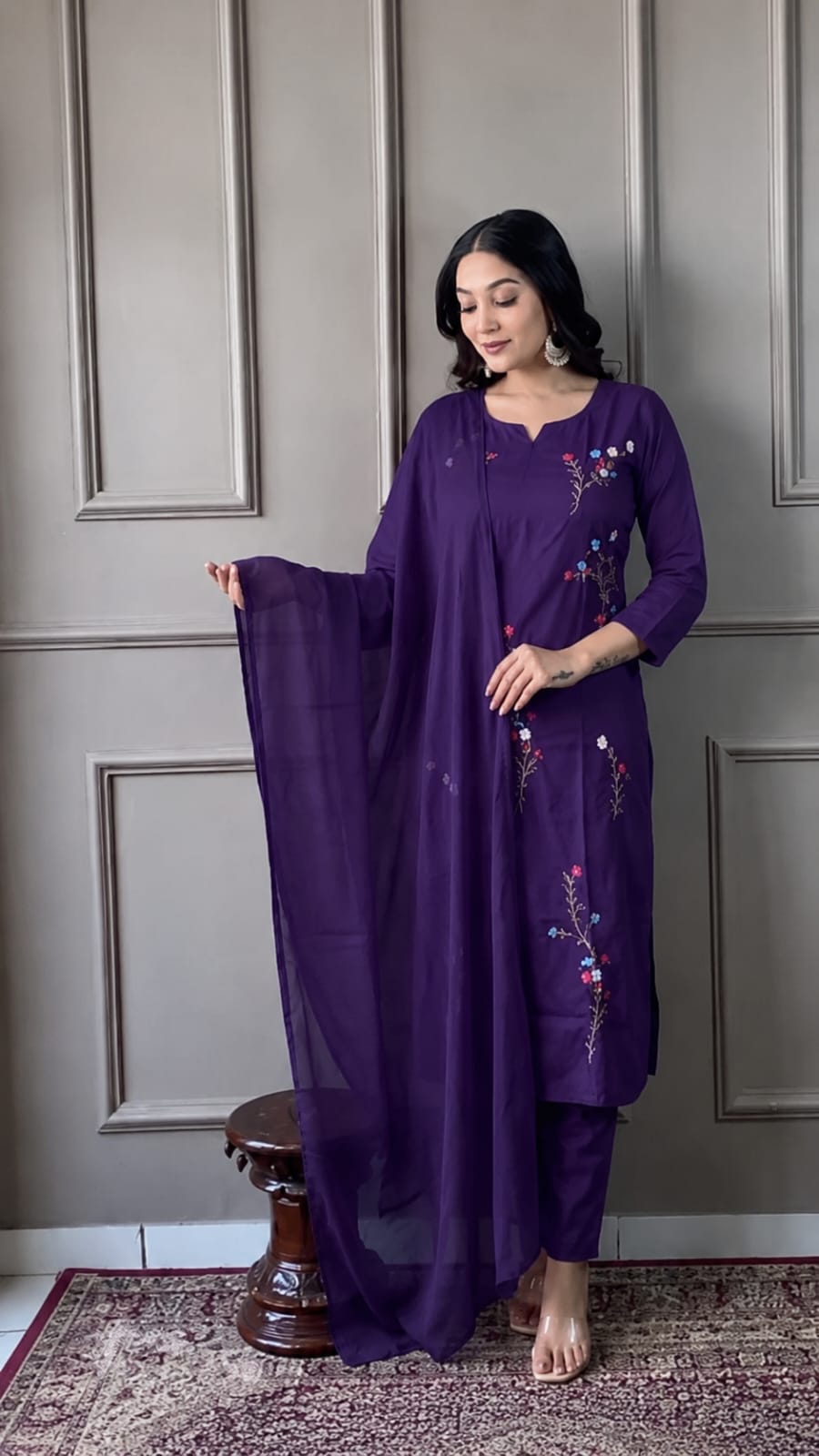 Lavender Luxe Embroidered Set