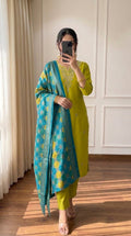 Elegant Embroidered 3-Piece Salwar Suit with Printed Dupatta