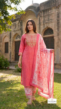 🌸Rose Blush Embroidered Kurta Set