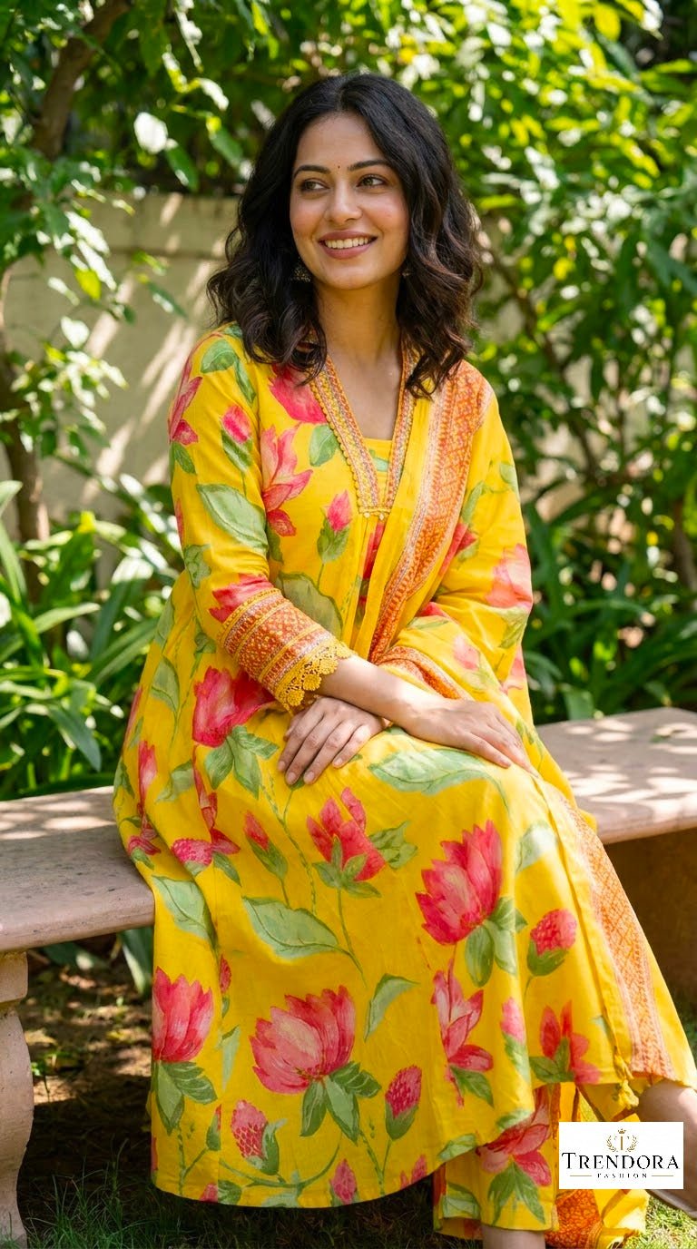 🌼Sunshine Floral Kurta Set