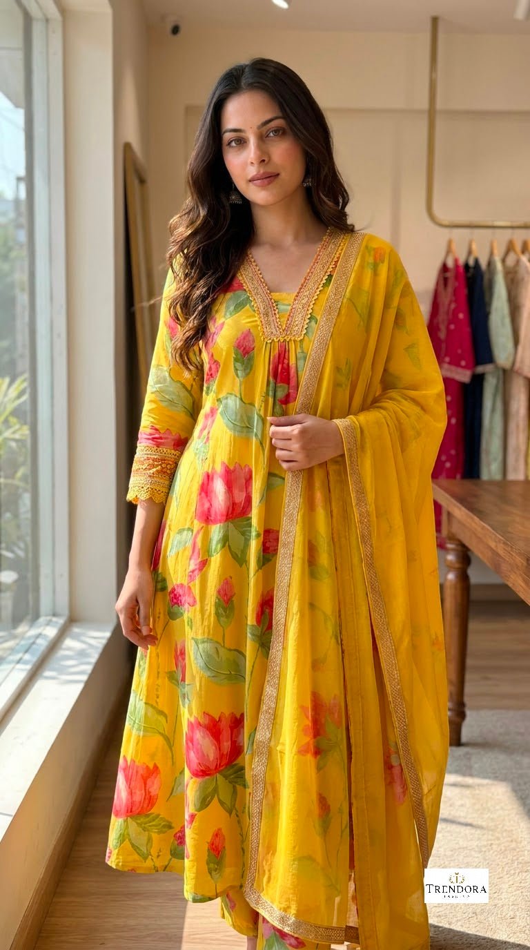 🌼Sunshine Floral Kurta Set